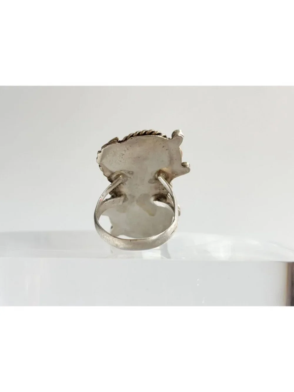 Southwest American Navajo Turquoise Sterling Silver 925 Vintage Ring - sz 7.5
